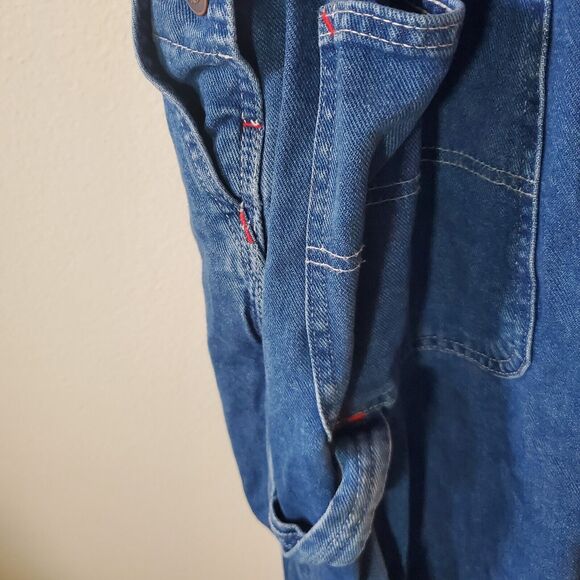 Dickies Bib Coveralls 34x30 Blue Denim Work Farm Carpenter Unisex Groover Rave - Picture 4 of 11